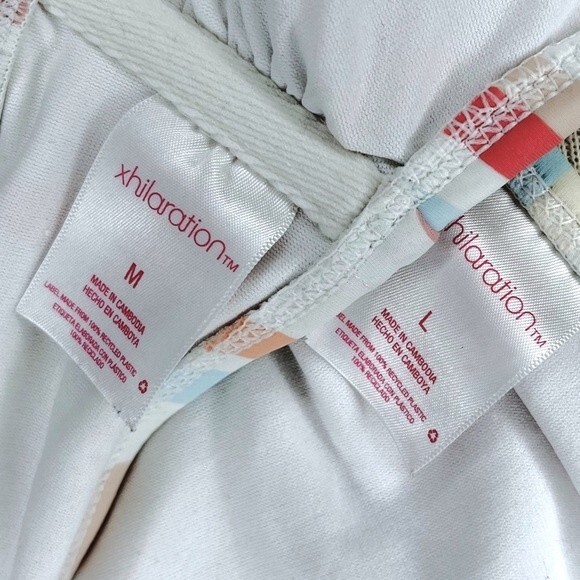 Xhilaration Bikini M Top L Bottom * Striped Pastel Hipster Scoop Two Piece Swim - Picture 6 of 6